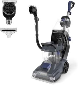 Deep clean your carpets with the Vax SpinScrub Power Plus Carpet Cleaner, featuring XL capacity and quick dry time. Perfect for stain removal, with 6 year guarantee included.