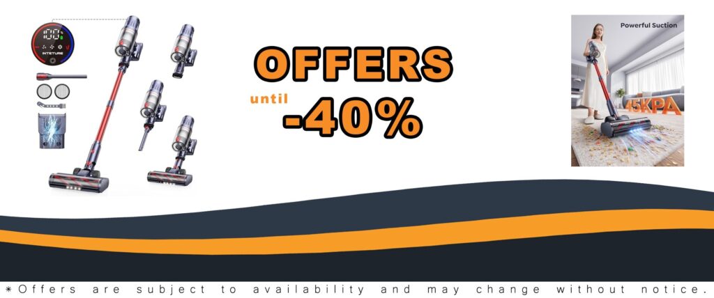 Cordless 550W Stick Vacuum with 60Mins Run Time and Wall Mount Charging