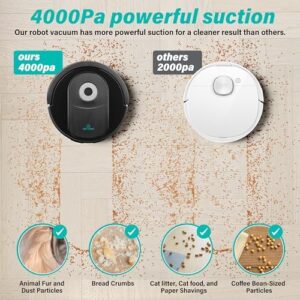 Upgrade your cleaning experience with this 4000pa Robot Vacuum & Mop Combo, featuring auto-charging, app control, and perfect for pet hair, hard floors, and carpets.