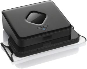 Here is the meta description:

"Effortlessly clean hard floors with iRobot Braava 380t's advanced navigation, wet/dry cleaning and smart mapping. Save time and effort - no more manual mopping!"
