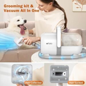 Here is the meta description:

"Revolutionize dog grooming with this comprehensive kit featuring a powerful vacuum, professional clippers and 7 proven tools for shedding. Say goodbye to pet hair!"