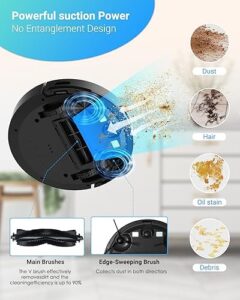 Discover the DOITION L100 robot vacuum cleaner with smart navigation and powerful 2500 Pa suction. Perfect for pet hair, hard floors, and carpets. Auto-recharge and control with app or voice assistant.