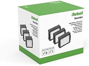 Optimize your home cleaning routine with Roomba Authentic Replacement Parts - a high-efficiency filter for e, i, and j series models. Pack of 3 white filters for continuous performance.