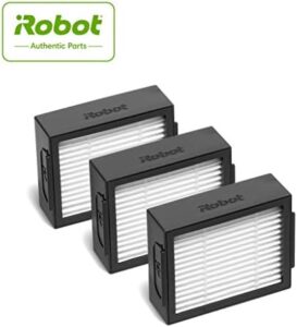 Optimize your home cleaning routine with Roomba Authentic Replacement Parts - a high-efficiency filter for e, i, and j series models. Pack of 3 white filters for continuous performance.