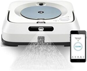 Discover the Braava jet m6134 Ultimate Connected Robot Mop with Precision Jet Spray, Advanced Navigation, and automatic recharge. Perfect for effortless cleaning, drying, and mapping your home's layout.