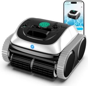 Clean your inground pool effortlessly with WYBOT C1 Cordless Pool Vacuum, featuring a triple-motor design and intelligent route planning for up to 1,614 Sq. Ft pools, with a runtime of 150 minutes. Perfect for those with busy schedules!