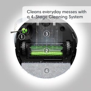 Discover the Roomba Combo i5, a powerful robot vacuum and mop in one. Clean with precision, efficiency, and ease. Perfect for pet owners and busy households. Up to 60 minutes of battery life.