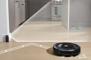 "Revolutionize your cleaning routine with the Roomba 695 Vacuum Cleaner, featuring 75W power and sleek blue design. Effortlessly tackle messes and save time with its advanced suction technology."