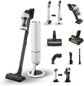 Here is the generated meta description:

"Say goodbye to pet hair with this Bespoke Jet Pet Cordless Stick Vacuum Cleaner. Auto Empty Built-in Clean Station and 210 W suction power make cleaning a breeze. Perfect for pet owners, compact design."