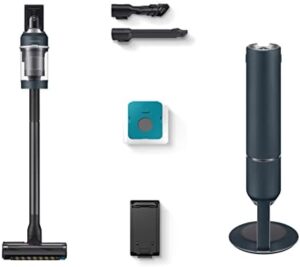 Here is the meta description:

"Effortlessly clean your home with this cordless stick vacuum featuring a powerful motor and 5-layer filter for multi-surface cleaning. Includes a convenient clean station and lightweight design. Midnight Blue color."
