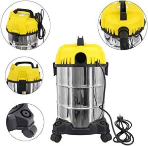 Powerful 5-in-1 vacuum cleaner with plug socket, blowing self-cleaning technology and 30L capacity. Includes floor brush and crevice tool for versatile cleaning.