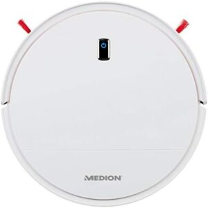 Discover the Medion MD 19700 robot vacuum cleaner, a sleek and efficient cleaning solution for your home. With advanced navigation and powerful suction, this white model keeps floors spotless with ease.