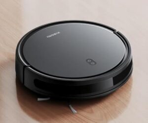 Sweep and clean with ease using the Xiaomi Vacuum Cleaner Mi Robot E10C, a compact robot vacuum for pet owners, featuring 2-in-1 mop and vacuum, slim design, and up to 100-minute battery life.