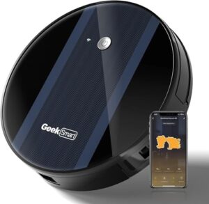 Cleans hard floors and carpets with powerful 1800 Pa suction, super-thin design and advanced navigation. Ideal for pet owners and busy households, this robot vacuum offers a convenient cleaning solution.