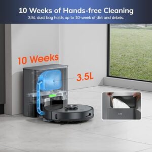 Here is a meta description that highlights the main features of the T20s Self Emptying Robot Vacuum Cleaner:

"Effortlessly clean your home with the T20s robot vacuum, featuring self-emptying technology and advanced navigation. Ideal for pet owners and those who want a hands-off cleaning solution."