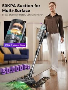 Discover the P16 Cordless Vacuum Cleaner, featuring 45Kpa suction, 65-minute runtime and a bendable wand. Tangle-free brush and rechargeable design make it perfect for floor, carpet and pet hair cleaning!
