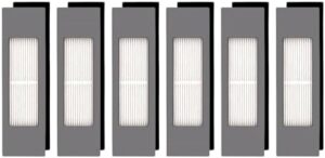Upgrade your Ecovacs DEEBOT robot sweeper with these compatible vacuum filter replacements for T5 T8 T9 models, perfect for reducing allergens and maintaining a clean home. Enjoy improved performance and savings with this affordable replacement pack of 6 filters.
