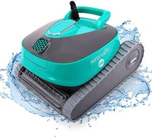 Here is the generated SEO meta description:

"Clean your pool effortlessly with SereneLife's Robotic Pool Cleaner, featuring 3 motors, dual brushes and wall-climbing technology for a spotless finish. Limited time offer: 15% off and free shipping on this best-selling pool vacuum!"