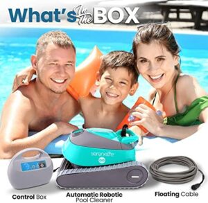 Here is the generated SEO meta description:

"Clean your pool effortlessly with SereneLife's Robotic Pool Cleaner, featuring 3 motors, dual brushes and wall-climbing technology for a spotless finish. Limited time offer: 15% off and free shipping on this best-selling pool vacuum!"