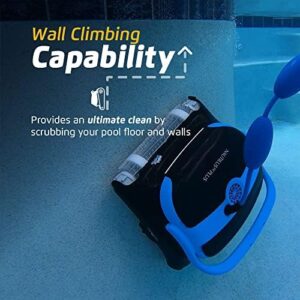 "Revolutionize your pool cleaning with the Dolphin Automatic Robotic Vacuum Cleaner, featuring smart navigation and wall climbing technology for efficient cleaning of in-ground pools up to 50 ft long."