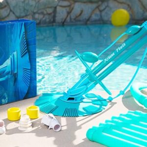 Climb the wall with ease using our 75037 pool cleaner, featuring automatic suction and vacuum-generics in a durable blue design.