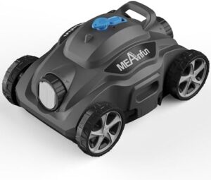 Here is the optimized meta description:

"Effortlessly clean your above-ground or inground pool with this cordless robotic vacuum cleaner, featuring 110 minutes of runtime and a cleaning capacity of 1076 sq. ft. Get a grey PC01 unit for automatic parking and easy maintenance."