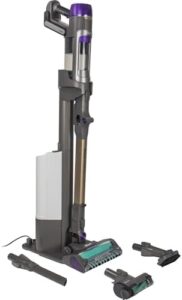 "Effortlessly clean and empty your home with the PowerDetect IP3251EUT stick vacuum cleaner, featuring grey design. Perfect for everyday use, ideal for pet owners and those seeking a lightweight option."