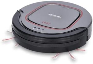 Discover the Severin RB7025 suction robot vacuum cleaner in grey, red and black. Effortless cleaning with advanced navigation and powerful suction. Up to 75% off original price!