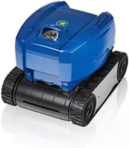 "Clean your pool with ease using the Zodiac Tornax Pro RT 2100 robot cleaner. With advanced suction and filtration, this blue device ensures a sparkling pool experience. No more mess!"