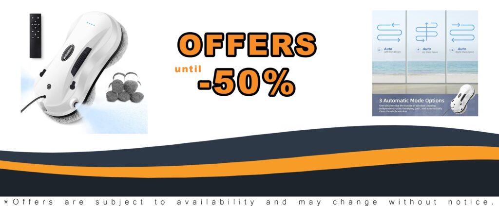 AlfaBot X7 Glass Cleaner Robot Smart Window Cleaning Tool