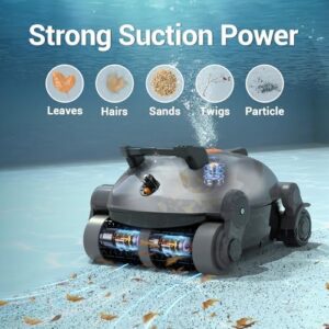 Discover the Pivot Cordless Robotic Cleaner, perfect for inground pools up to 1100 sq.ft. With wall climbing, extended battery life and self-parking features. Upgrade your pool cleaning experience now!
