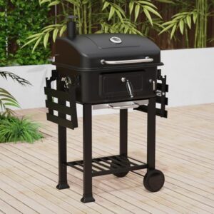 Transform your outdoor cooking experience with the House Of Home Charcoal BBQ Smoker, featuring adjustable airflow control and durable side tables. Perfect for camping or backyard gatherings, this portable grill measures 65x38x33 cm.
