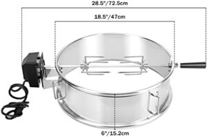 Discover the Onlyfire Stainless Steel Rotisserie & Pizza Ring, a versatile BBQ tool kit perfect for Weber 47 Kettle and similar grills. Enjoy perfectly cooked meals with minimal effort.