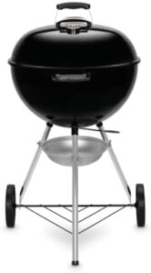 Experience the art of outdoor cooking with Weber's Original Kettle Charcoal Grill. Features a 57cm grill area, porcelain-enamelled lid & bowl, and one-touch cleaning system. Perfect for BBQ enthusiasts seeking a high-quality grilling experience.
