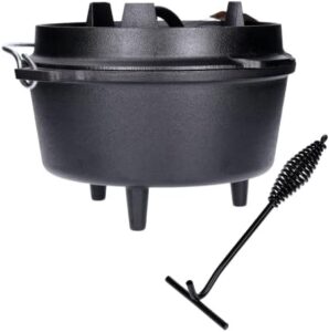 Here is the optimized meta description:

"Perfect gift set for BBQ enthusiasts, this 7-piece Dutch oven tripod set includes cast iron frying pan, cooking grate, and more. Ideal for grilling and outdoor cooking, with wooden box storage."