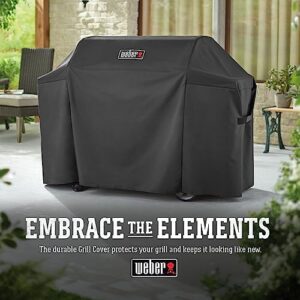 Protect your Weber Genesis II 400 Series Premium Grill with our heavy-duty and waterproof cover, designed for grill widths up to 65 inches. Perfect for outdoor use, this durable accessory ensures years of reliable service.