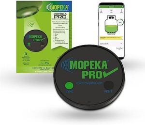 Here is the generated SEO meta description:

"Monitor your propane tank levels wirelessly with the Mopeka Pro Check sensor. Perfect for caravans, BBQs and more - get instant readings from inside your camper."