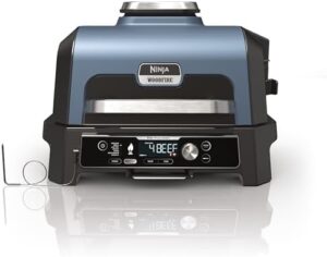 Here is the generated SEO meta description:

"Experience wood-fired grilling at home with the Ninja Pro Connect XL BBQ grill and smoker. Control temperature, monitor cooking progress and receive notifications through the app. Perfect for large families or outdoor gatherings."