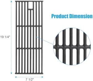 Upgrade your Bull Lion grill experience with Keesha's cast iron grill grates for 65073 and L75000 models. Perfect replacement for part number 16517, ideal for BBQ enthusiasts seeking improved cooking results.