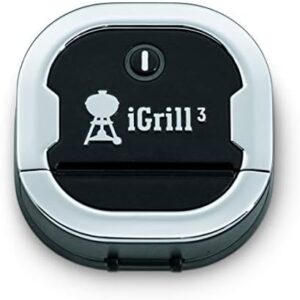 Here is the optimized SEO meta description:

"Precision cooking with Weber iGrill 3 smart thermometer. Monitor Genesis II and Spirit II grill temperatures via smartphone app, includes probe for accurate results."