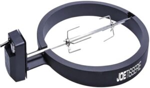 Here is the generated meta description:

"Upgrade your outdoor cooking with Kamado Joe's Classic JoeTisserie, featuring a versatile tisserie design and durable black finish. Perfect for slow-cooking, grilling or smoking."