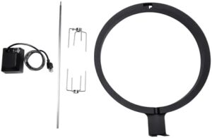Here is the generated meta description:

"Upgrade your outdoor cooking with Kamado Joe's Classic JoeTisserie, featuring a versatile tisserie design and durable black finish. Perfect for slow-cooking, grilling or smoking."