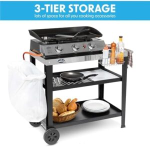 Here is the optimized SEO meta description:

"Perfect outdoor grilling experience with Dellonda's stainless steel BBQ trolley featuring utensil holder and sturdy design, ideal for camping or backyard cooking."