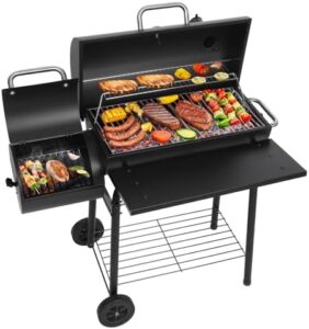 "Transform your outdoor cooking with the Offset Smoker BBQ Charcoal Grill, a compact oil drum BBQ perfect for garden gatherings. Ideal for slow-cooked meals and smoky flavors."