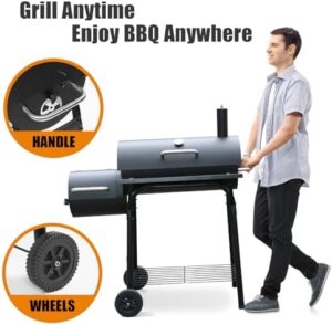 "Transform your outdoor cooking with the Offset Smoker BBQ Charcoal Grill, a compact oil drum BBQ perfect for garden gatherings. Ideal for slow-cooked meals and smoky flavors."