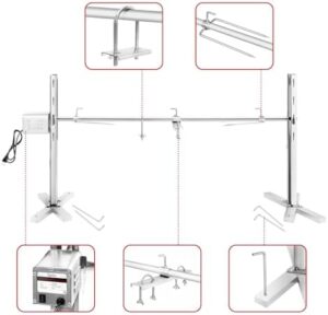 Here is the generated SEO meta description:

"Effortlessly cook for a crowd with Kendane's 40kg electric rotisserie grill, perfect for spit roasting hogs, pigs, and chickens. Features stainless steel construction and automatic temperature control."
