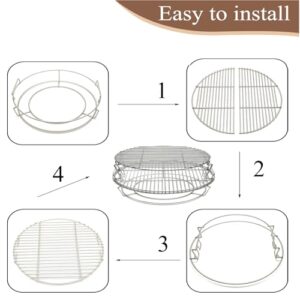 "Upgrade your BBQ experience with the S28 3 Tier Grill Stack Rack. This replacement kit features 304 stainless steel construction, perfect for Big Green Egg enthusiasts. Perfectly sized for the Large Eggspander."