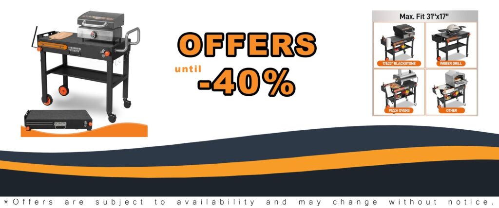 AOKEMAi Portable Universal Grill Table Stand for Camping and Outdoor Cooking