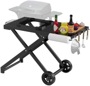 Here's the optimized SEO meta description:

"Perfectly portable BBQ grill table for Enders Urban & Pro Series gas grills, featuring a foldable design and compact serving space. Ideal for camping or backyard gatherings."