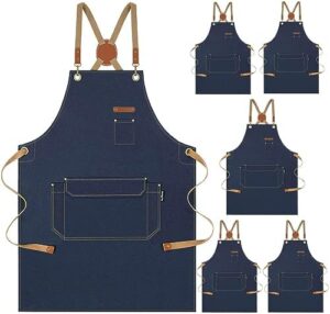 Elevate your cooking experience with the Genixart Chef Apron, featuring a cross-back design and cotton canvas material. Perfect for men and women, ideal for gardening, baking, or professional use. Get yours today!
